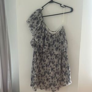 Size small MM Couture ruffled one shoulder purple dress